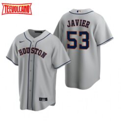 Houston Astros Cristian Javier Gray Road Replica Jersey