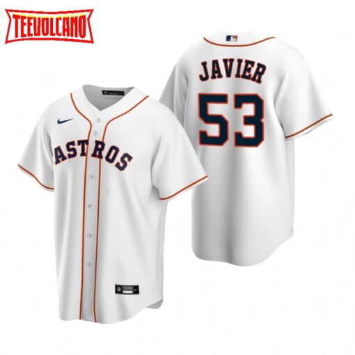 Houston Astros Cristian Javier White Home Replica Jersey