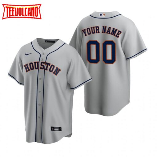 Houston Astros Custom Gray Road Replica Jersey