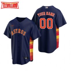 Houston Astros Custom Navy Alternate Replica Jersey