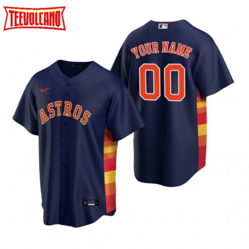 Houston Astros Custom Navy Alternate Replica Jersey