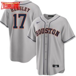 Houston Astros David Hensley Gray Road Replica Jersey