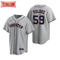 Houston Astros Framber Valdez Gray Road Replica Jersey