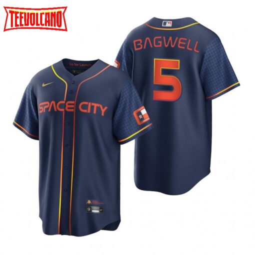 Houston Astros Jeff Bagwell Replica 2022 City Connect Navy Jersey