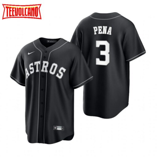 Houston Astros Jeremy Pena Black White Fashion Replica Jersey