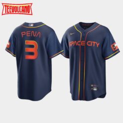 Houston Astros Jeremy Pena Navy 2022 City Connect Replica Jersey