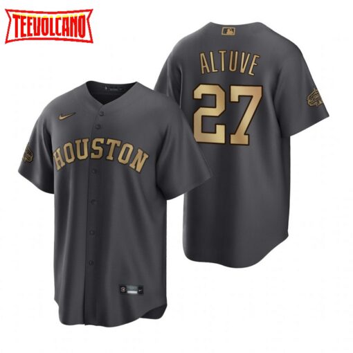 Houston Astros Jose Altuve Charcoal 2022 All-Star Game Replica Jersey