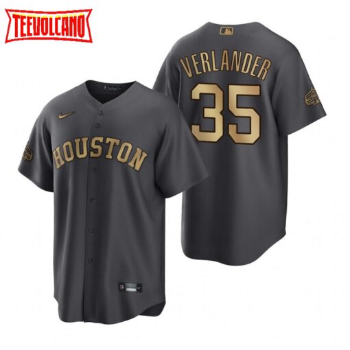 Houston Astros Justin Verlander Charcoal 2022 All-Star Game Replica Jersey