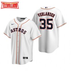 Houston Astros Justin Verlander White Replica Home Jersey