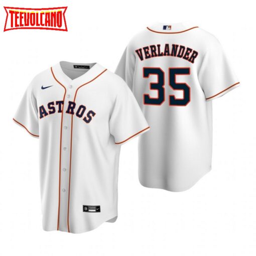 Houston Astros Justin Verlander White Replica Home Jersey