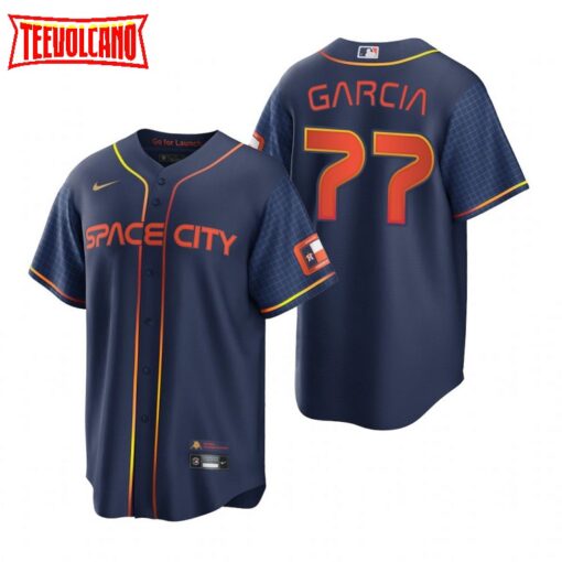 Houston Astros Luis Garcia Replica 2022 City Connect Navy Jersey