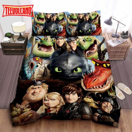 How To Train Your Dragon All Characters And Dragons Bedding Sets