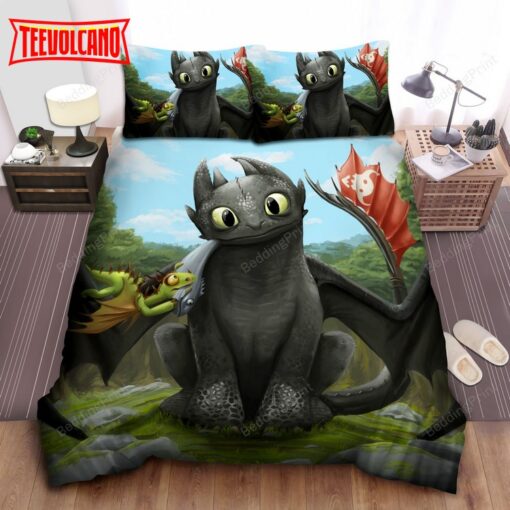 How To Train Your Dragon Cute Toothless Duvet Cover Bedding Sets