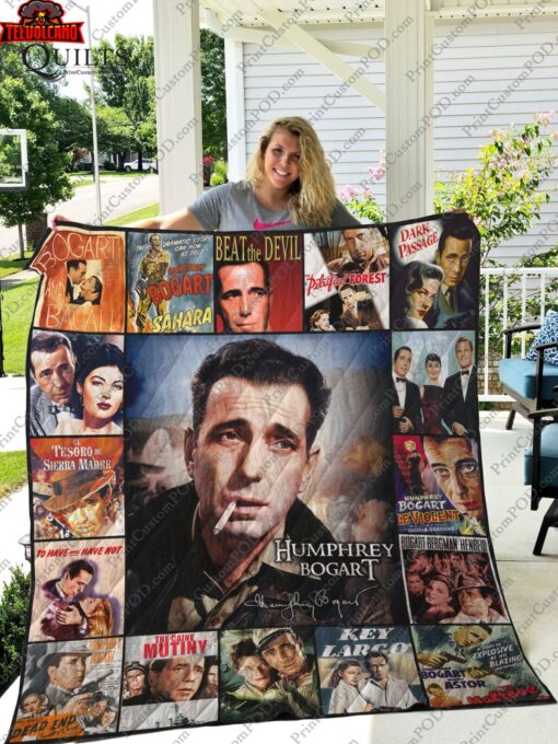 Humphrey Bogart3D Customized Quilt Blanket