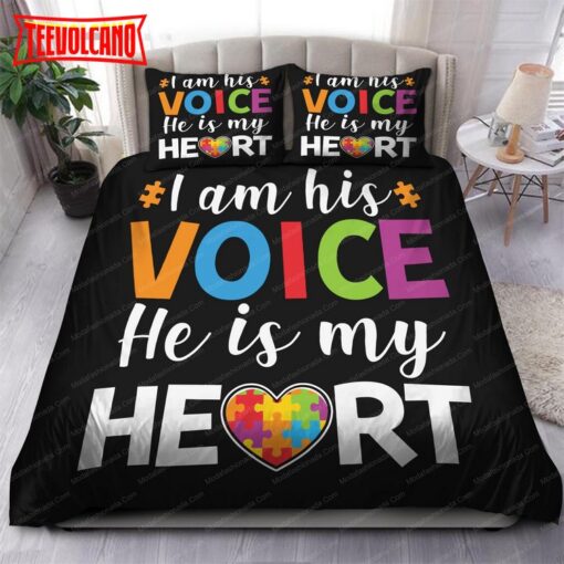 I Am His Voice He is My Heart Duvet Cover Bedding Sets