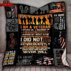 I Amveteran, U.S. Army 3D Quilt Blanket