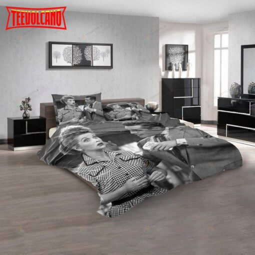 I Love Lucy 3d Printed Black And White Bedding Sets