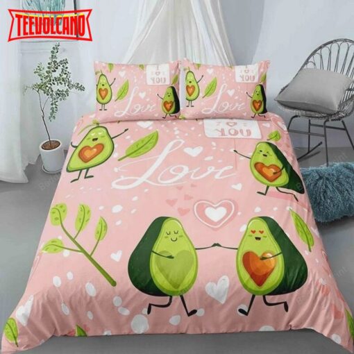 I Love You Couple Avocado Duvet Cover Bedding Sets