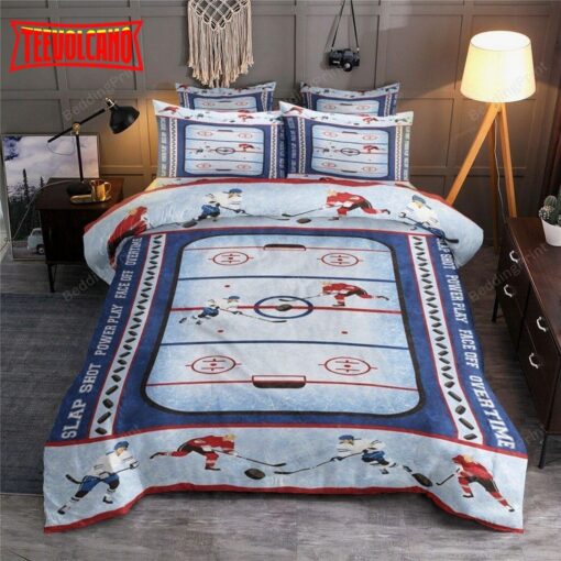 Ice Hockey Illustration Duvet Cover Bedding Sets