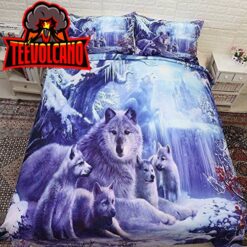 Ice Wolf Family Duvet Cover Bedding Sets