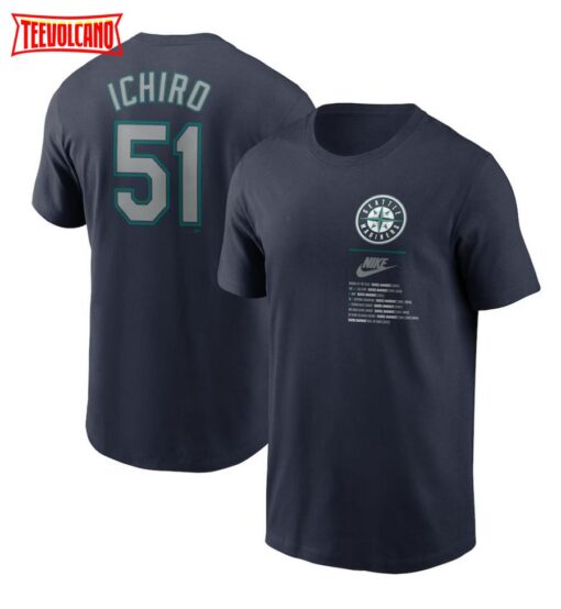 Ichiro Suzuki Seattle Mariners Legend Name & Number T-Shirt