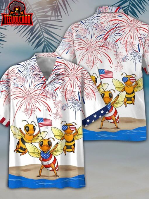 Independence Day Is Coming Bee Hawaiian Shirt