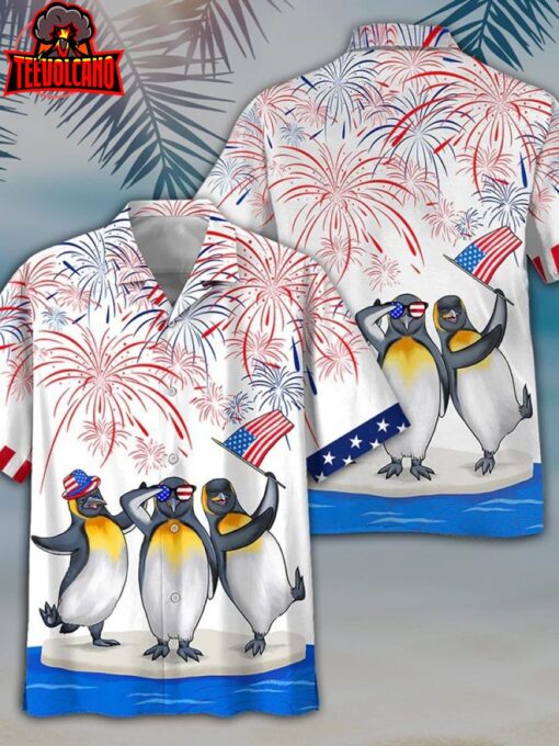 Independence Day Is Coming Penguin Hawaiian Shirt