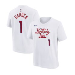 James Harden Philadelphia 76ers Youth 2022-23 City Edition Name & Number T-Shirt