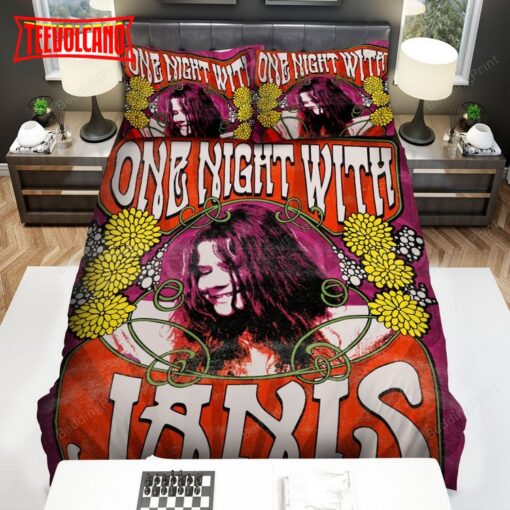 Janis Joplin One Night With Janis Joplin Poster Duvet Cover Bedding Sets