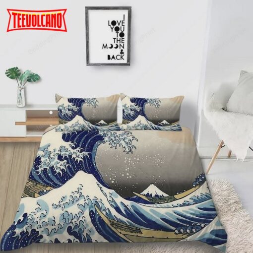 Japanese Mountain Fuji With Wave Duvet Cover Bedding Sets