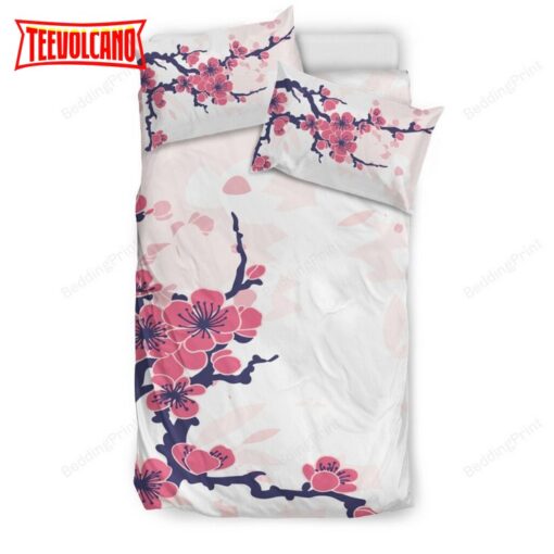 Japanese Sakura Cherry Blossom Duvet Cover Bedding Sets