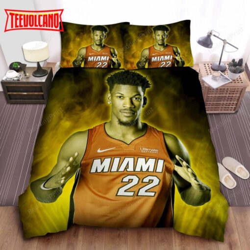 Jimmy Butler In Miami Heat Uniform Photograph Duvet Cover Bedding Sets