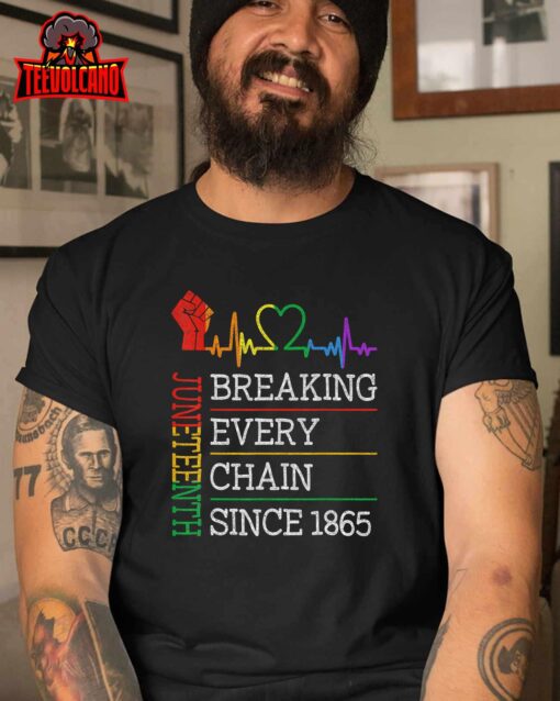 Juneteenth Breaking Every Chain Since 1865 Men Women Kids T-Shirt