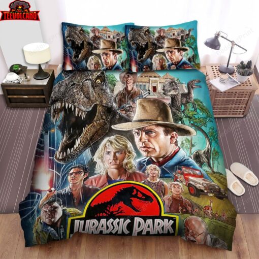 Jurassic Park Movie Poster Ix Duvet Cover Bedding Sets