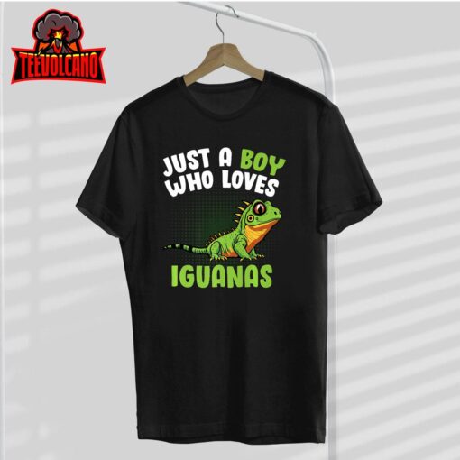 Just A Boy Who Loves Iguanas Men Lizard Herpetologist Premium T-Shirt