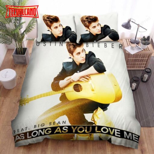 Justin Bieber As Long As You Love Me Single Art Cover Duvet Cover Bedding Sets