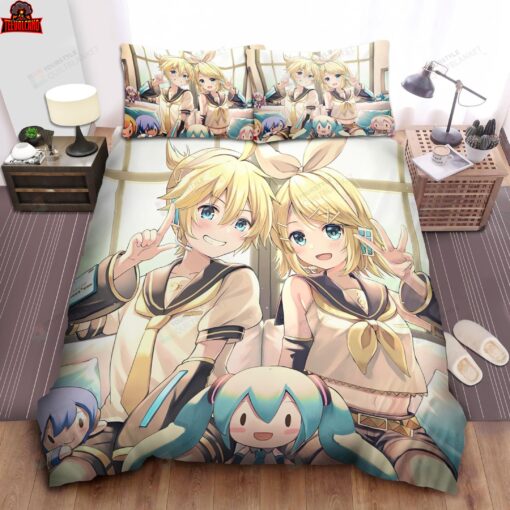 Kagamine Rin And Kagamine With Vocaloid Dolls Len Bedding Sets