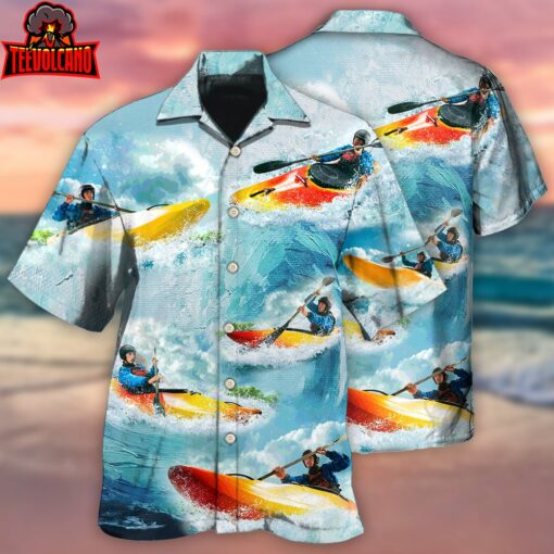 Kayaking Cool Colorful Style Hawaiian Shirt