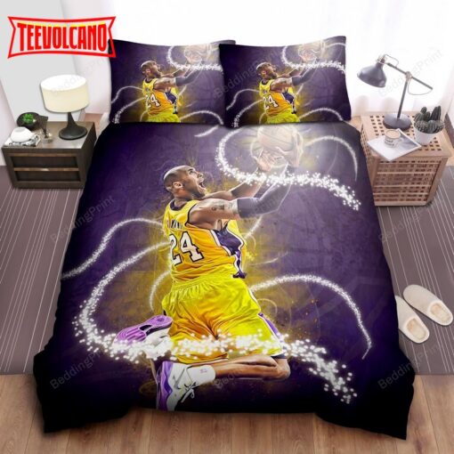 Kobe Bryant On Basketball Court Duvet Cover Bedding Sets