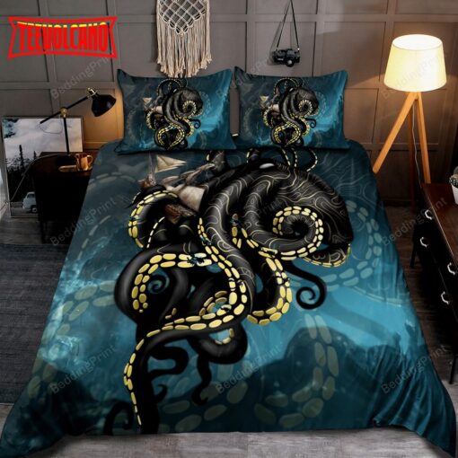 Kraken Octopus King Of The Seven Seas Duvet Cover Bedding Sets