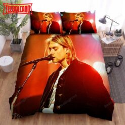 Kurt Cobain Performing On Stage Photo Duvet Cover Bedding Sets