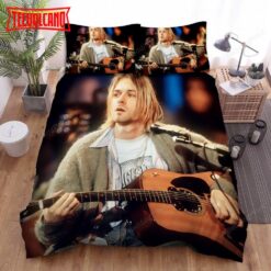 Kurt Cobain Playing Guitar Photo Duvet Cover Bedding Sets