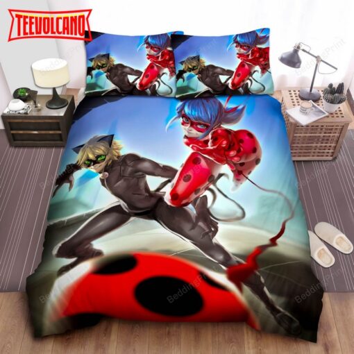 Ladybug &amp Cat Noir Painting Bedding Sets