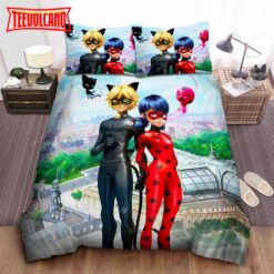 Ladybug &amp Cat Noir With Tikki And Plagg Bedding Sets V2