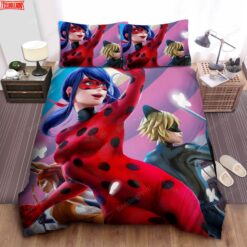 Ladybug Cat Noir And Rena Rouge Duvet Cover Bedding Sets