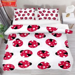 Ladybug Patterns Bed Sheet Duvet Cover Bedding Sets