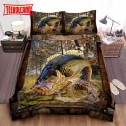 Largemouth Bass Fishing Bed Sheets Duvet Cover Bedding Sets