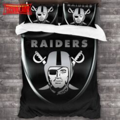 Las Vegas Raiders Logo Bedding Set 3PCS Duvet Cover Bedding Sets