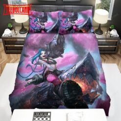 League Of Legends Jinx And Her Fishbones Rockets Artwork Bedding Sets