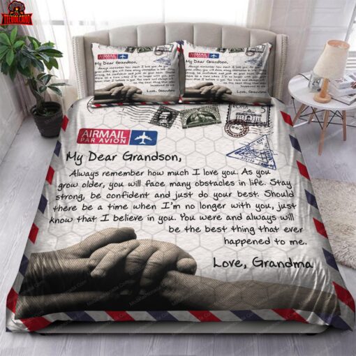 Letter For Grandson from Grandpa Duvet Cover Bedding Sets